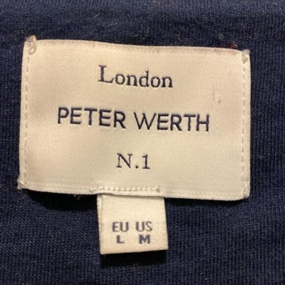 Peter Werth London Union Polo Shirt,  sz M, navy & white. - Picture 3 of 3